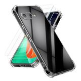 kalibri telefoonhoesje geschikt voor Google Pixel 9a hoesje - Smartphone case met 2x screenprotectors - Mobiele telefoon cover in transparant