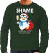 Bellatio Decorations Pinguin Kerst sweater / Kerst trui Shame penguins with champagne groen voor heren - Kerstkleding / Christmas outfit XXL