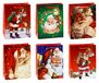 K3T Geschenkzakjes kerstman/Sinterklaas, verpakking van 12, maat: medium (HxBxD 23 x 18 x 10 cm), art. nr. 87017