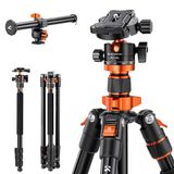 K&F Concept Camera Statief, 200cm Professionele Aluminium Video Statief met Monopod, Center Column Fotografie Statief met 360°Ball Head en Release Plate voor DSLR Camera K234A7(S210).