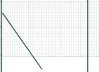 vidaXL Euro-hek met grondbevestiging 10 x 1,5 m pvc-coated staal groen