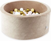 Viking Choice Ballenbak Velvet Beige - 90x40 cm - 300 Ballen - Wit, Baby Roze, Beige, Goud