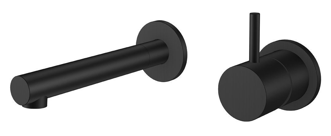 Wiesbaden Style inbouw wastafelkraan mat zwart