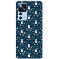 1001 coques Xiaomi Sneeuwman siliconen hoesje compatibel met Xiaomi Mi 12T, Xiaomi Mi 12T Pro