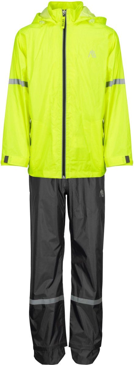 Ralka Regenpak - Junior - Fluorgeel - Maat 116 - Polyester