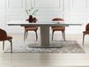 Vente-unique CARIOULA Verlengbare eettafel 6-10 personen Keramiek/Metaal Wit/Taupe Marmereffect