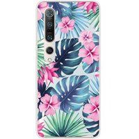 Xiaomi Bedrukt siliconen hoesje compatibel met Xiaomi Mi 10, Xiaomi Mi 10 Pro Tropical aquarelle