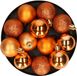 Krist+ Kleine Kerstballen - 24 stuks - Oranje - Kunststof - 4 cm - Mat/Glans/Glitter