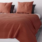 Soleil d'ocre Sprei voor bed of bank, 220 x 240 cm, Adele baksteen