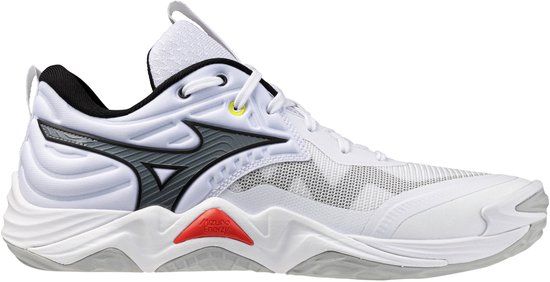 Mizuno Wave Momentum Elite Indoor Schoenen Unisex Wit/Zwart/Fiery Red Maat 40.5