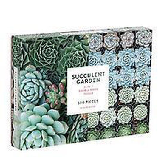 Galison Succulent Garden 2-sided 500 Piece Puzzle
