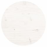 VidaXL Tafelblad rond massief grenenhout wit 30 cm