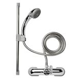 Croydex AB220041 mengset voor baddouche, chroom, 22,8x16,2x3,8 cm