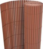 vidaXL Tuinafscheiding PVC Dubbelzijdig 90x300 cm Bruin