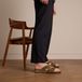 Manfield - Homme - Pantoufles en daim vert - Taille 42