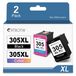 HP 305XL Cartouches d'encre (lot de 2, noir et couleur) pour HP DeskJet, Envy