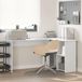 Maison Exclusive - Bureau, blanc, 142 x 102 x 73 cm, panneau de particules