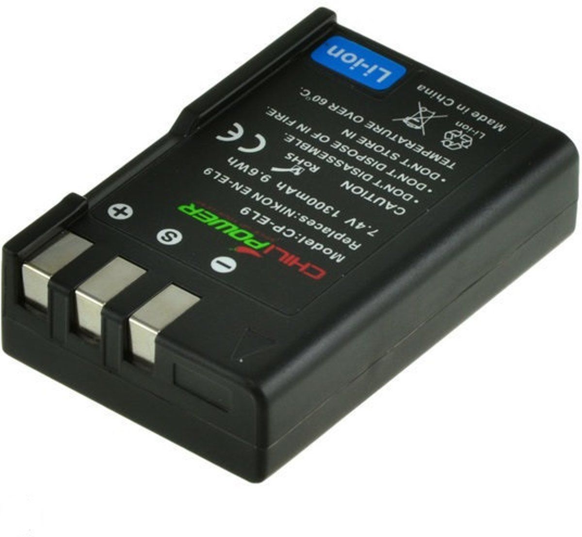 ChiliPower EN-EL9 accu voor Nikon - 1300mAh