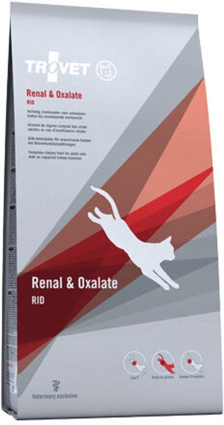 TROVET Renal & Oxalate RID Kat - 2,5 kg + 12 x 200 blikken (Lam)