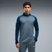 PUMA IndividualLIGA top met kwartrits en slanke pasvorm voor Heren, Blauw, Maat S