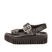 Art 1579 Brighton Sandales en cuir noir pour femme (37)
