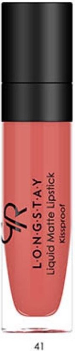 Golden Rose Longstay Liquid Matte Lipstick NO: 41 Safe Colors Collection Matte vloeibare lippenstift langhoudend geeft niet af