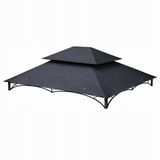 Freigarten Waterdicht Paviljoen Dak 3x4m Antraciet PVC 370g/m² met Ventilatie