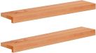 vidaXL - Raamprofielen - 2 stuks - Lak - 70 x 15 x 2 cm - Massief beukenhout