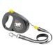 Ferplast FLIPPY One Reflex Reflecterende intrekbare hondenriem voor middelgrote honden tot 20 kg uittrekbare lijn max. 5 m enkel koord voor vergrendelen en ontgrendelen geel