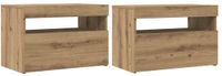 vidaXL Tv-meubels met LED 2 stuks bewerkt hout artisanaal eiken