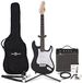 Gear4music LA Elektrische Gitaar, Zwart, 15W Versterker & Accessoirepakket