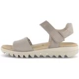 Gabor Dames Platte Sandalen Beige Suède Maat 42