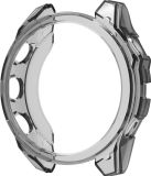 Strap-it Schokbestendig TPU hoesje - case geschikt voor Garmin Fenix 8 - 51mm (transparant-zwart)