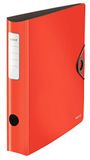 Leitz Kwaliteitsordner 180° Active Solid, A4, smal, afgeronde rug, 6,5 cm breed, elastische bandsluiting, licht polyfoam, plastic map, rood, 10481020