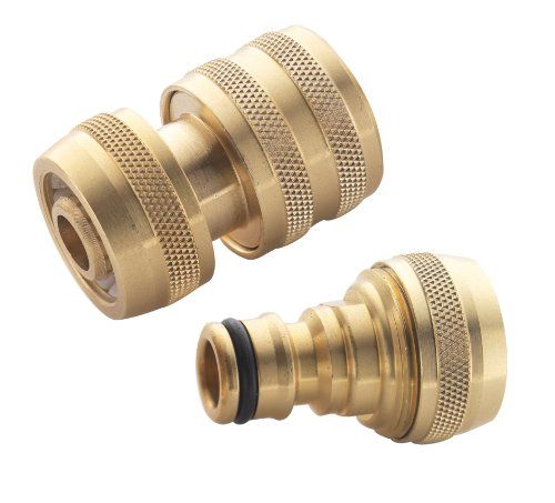 Spear & Jackson BWF3 1/2" Female Plus 1/2" Male Brass Hose Connectors