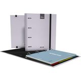 Grafoplas Kuru - map met 4 ringen A4 met vervanging, schoolpakket compleet met scheidingsbladen + planner + sticker + transparante envelop, stevige deksel FSC, krasbestendige laminering, zachte