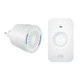 ELRO DB2000 Draadloze Deurbel Set – met Compacte Plug-In Ontvanger - Bereik 200 meter - IP65 Waterdicht - 64 Melodieën - Wit