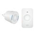 ELRO DB2000 Draadloze Deurbel Set – met Compacte Plug-In Ontvanger - Bereik 200 meter - IP65 Waterdicht - 64 Melodieën - Wit