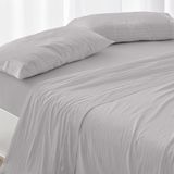 Burrito Blanco Velvelina® Hoeslaken, 90 cm bed, Design 005, grijs (90 x 190/200 cm)