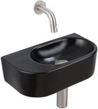 QeramiQ Fuente Fonteinset - 40x21.5x12cm - Zwart mat
