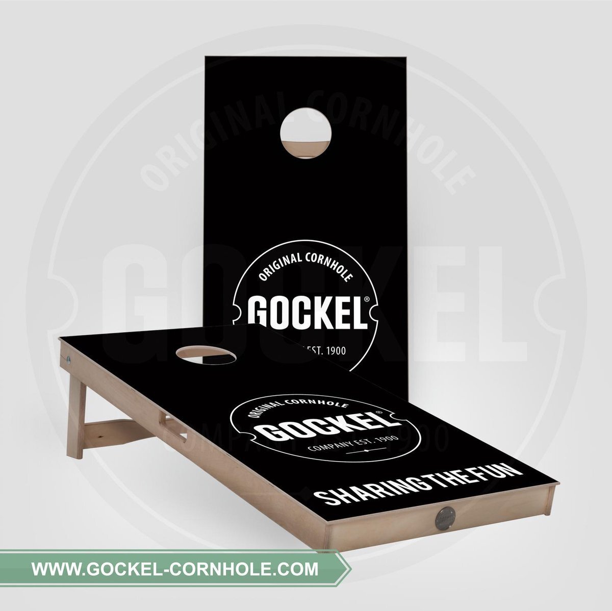 Gockel Original Cornhole Original Cornhole Set - 120 x 60 cm - Vinyl Wraped (100% berken multiplex - inclusief cornhole bags / zakjes)