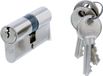 Nemef CYLINDRE DE SERRURE NIKKEL 91260 - Laiton nickelé mat - 2 ans de garantie