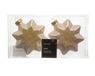 Decoris Ster glas enamel matt with gold flower decoration III