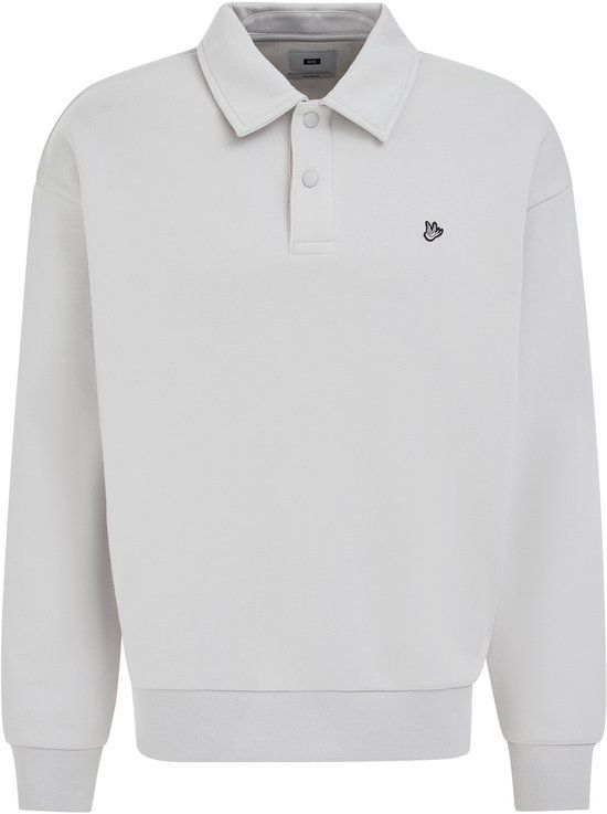 WE Fashion Heren regular fit polo Light grey Katoen XXXL