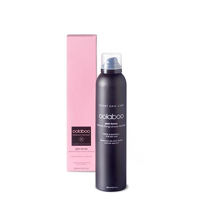 Oolaboo glam former runway hair spray