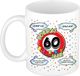 Bellatio Decorations Mok 60 jaar - blanc - 300 ml - Céramique