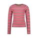 Vingino gestreepte longsleeve - roze/rood/offwhite
