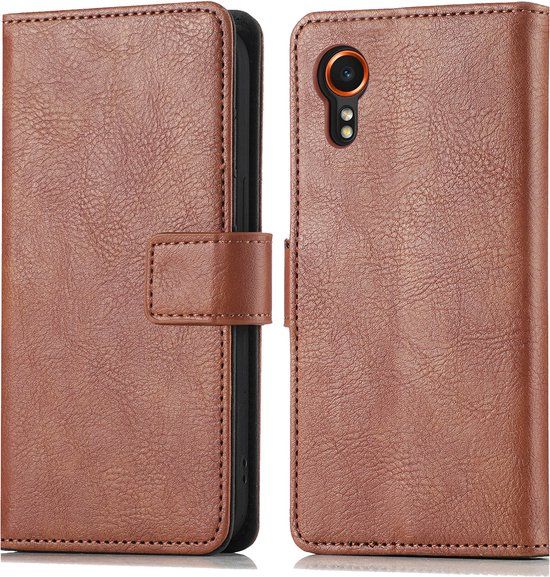 iMoshion Hoesje Samsung Galaxy Xcover 7 - Book Case - Bruin - Met Pasjeshouder