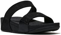 FitFlop Lulu Shimmerglitz Slides Dames Slippers - Zwart