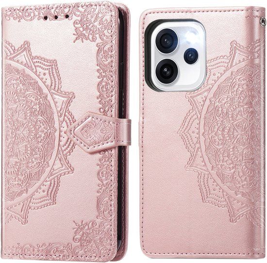 imoshion Hoesje - Geschikt voor Oppo Reno15 F (5G) - Mandala Bookcase - Rose Gold